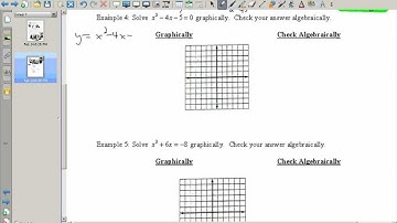 Alg I Ch 9 Lesson 9-4 Solving Quadratic Equations by Graphing