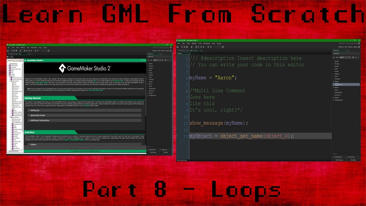 GAMEMAKER STUDIO 2] Learn GameMaker Language Part 8 - Loops - YouTube