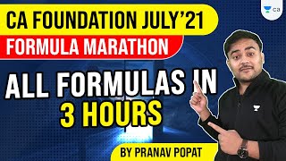 L1: Formula Marathon | All Mathematics Formulas in Just 3 hours | CA Foundation | Pranav Popat