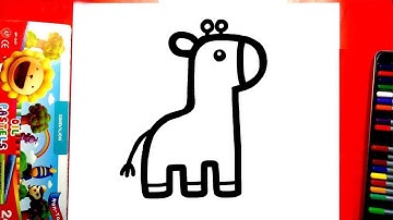 Vẽ con hươu cao cổ đơn giản | Cách vẽ con hươu cao cổ dễ nhất | Vẽ con hươu cao cổ cute