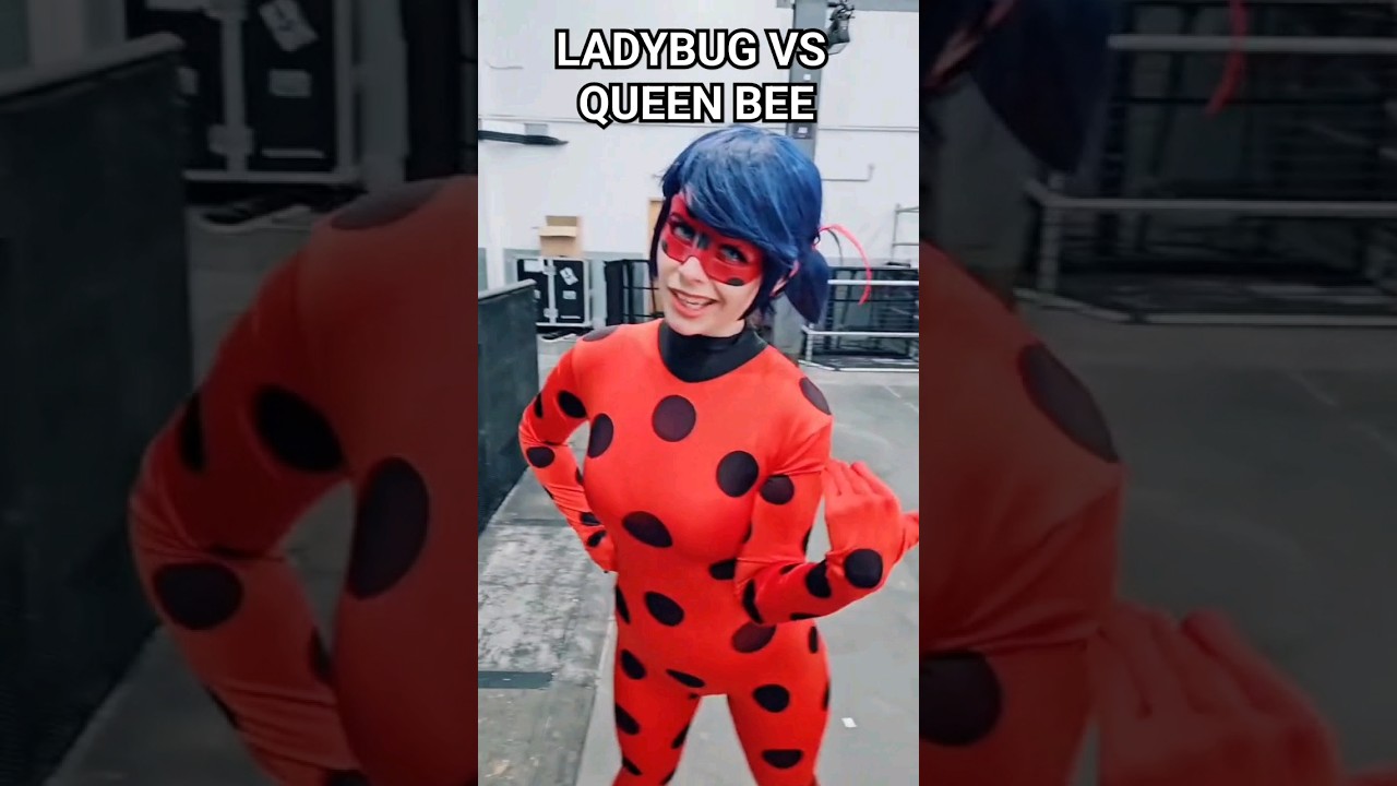 DANCE OFF! Ladybug vs Queen Bee Miraculous Ladybug Cosplay funny meme #cosplay #miraculousladybug