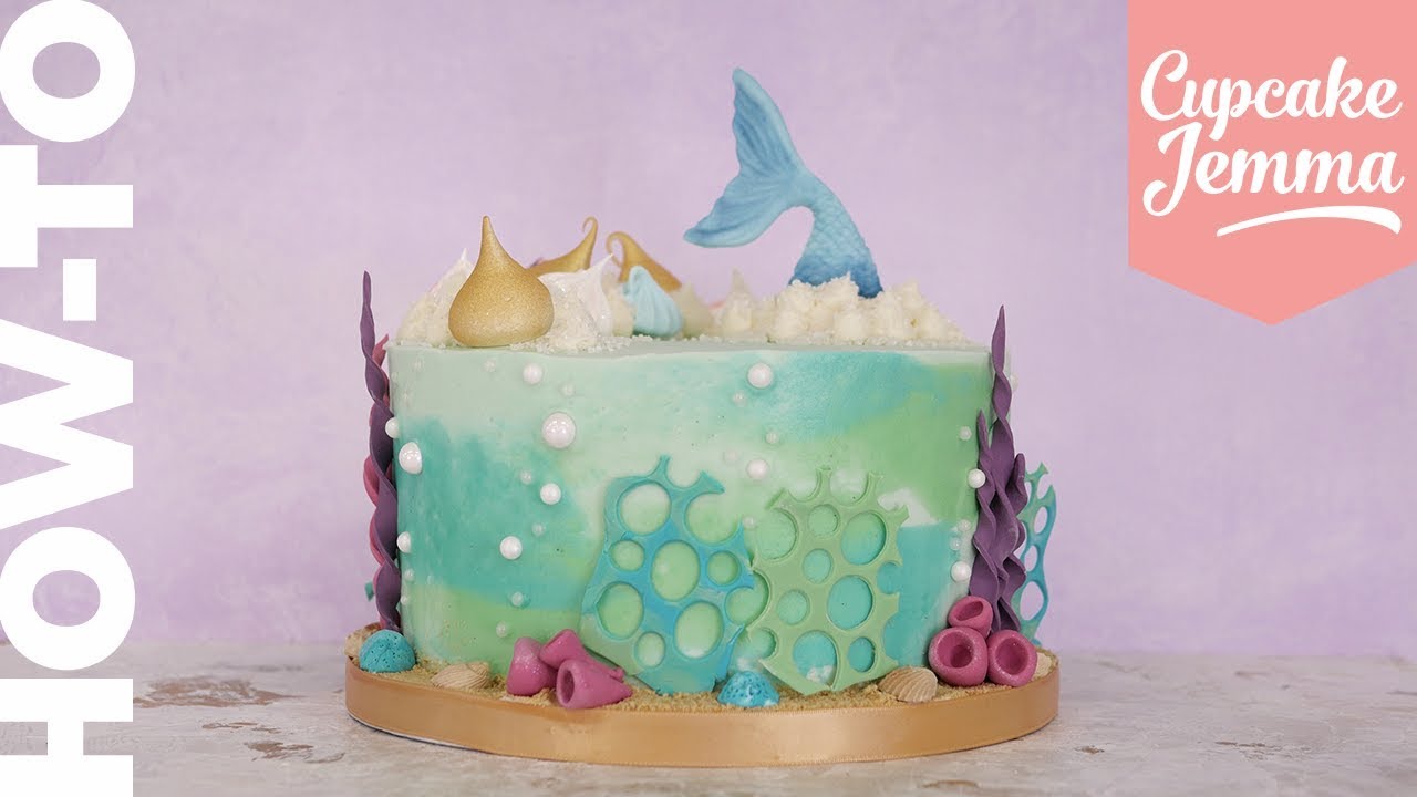 How to Make an Underwater Mermaid Cake | Cupcake Jemma | CupcakeJemma