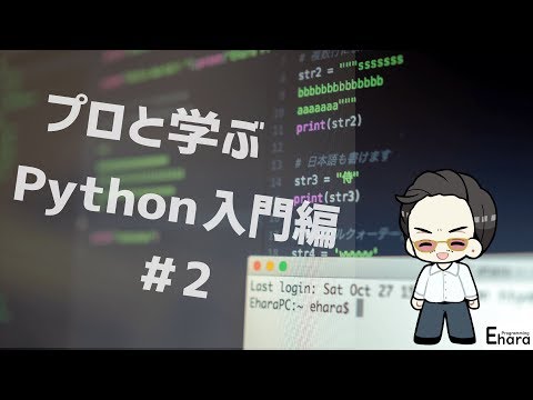 【声無しver】プロと学ぶ Python3入門編 - Part2 -  『PythonでHelloWorld!!』