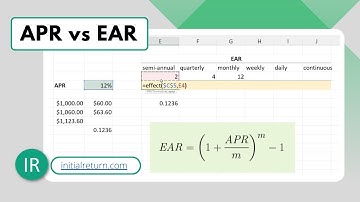 APR and EAR calculations in Excel / Principles of finance / Lesson 7