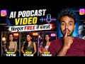 Ai se Poadcast🎙️ video kaise banaen! Ai Poadcast video kaise banaen free 👍me!#aivideo