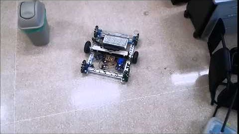 Robot movil autonomo evadiendo obstaculos