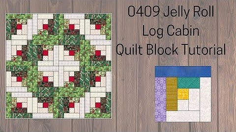 0409 Log Cabin Jelly Roll Quilt Block Tutorial | Block of the Day 2023 | Jelly Roll Scrap Quilt