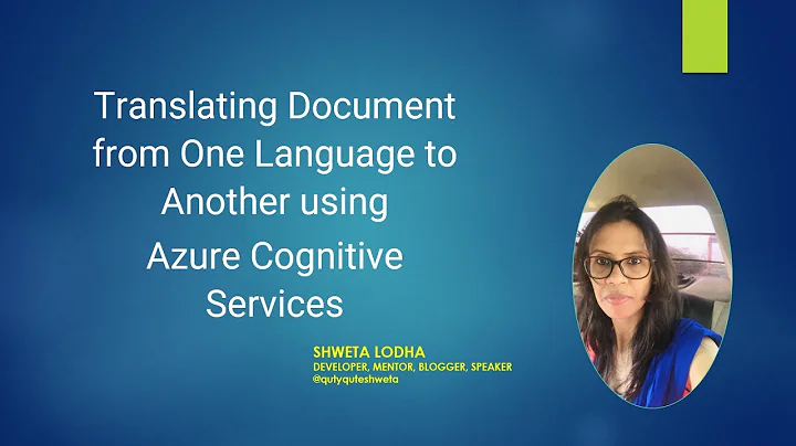 Translate Documents with Azure Cognitive Services
