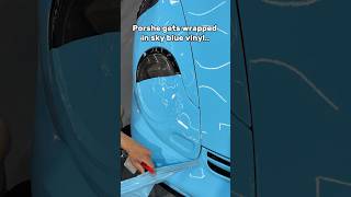 We Made This Porsche Gloss Sky Blue Color Wrap #porsche #porsche911 #carwrap #wrap #transformation