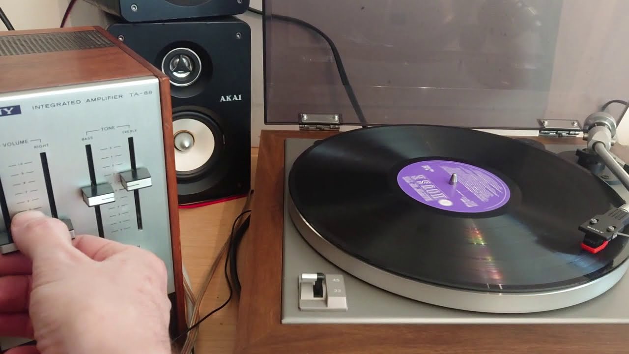 Sony PS1350 Stereo Turntable First 45 sec is muted by copyright YouTube