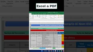 Convertir de Excel a PDF  #excel #exceltutorial #exceltips