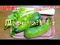 【超簡単】瓜とセロリの浅漬け『ビニール袋に入れて一晩漬けるだけでメッチャ旨い！！』Let's eat season's food