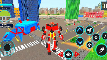 US Red Flying Robot Drone Car Wars of Robot games | Android iOS Gameplay