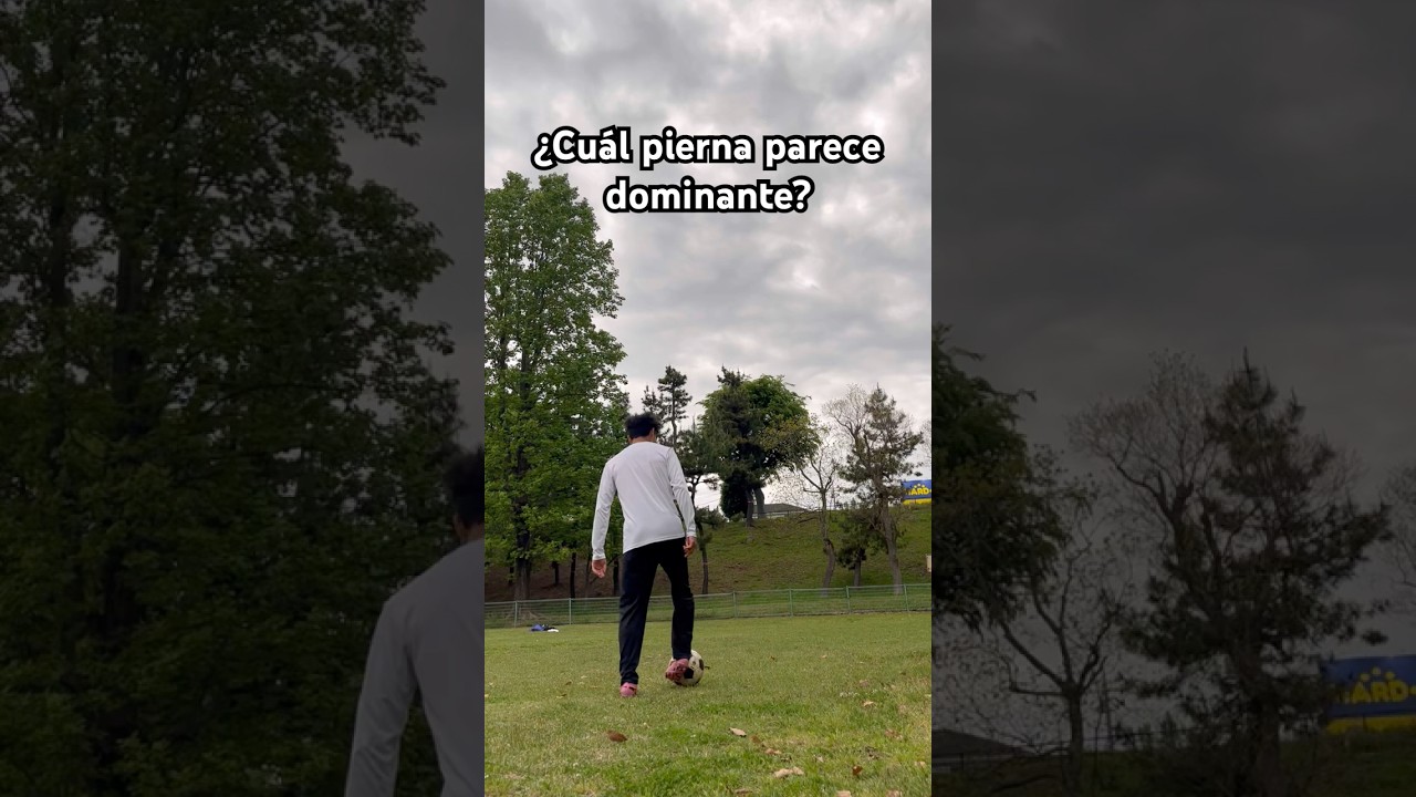 ¿Cuál pierna parece dominante? #shorts #futbol #trucos
