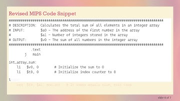 How to Calculate the Total Sum of Elements in an Integer Array in MIPS Assembly Language