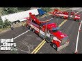 GTA 5 Real Life Mod #160 Two Heavy Duty Tow Truck Wreckers Flips A Overturned Semi Truck & Trailer