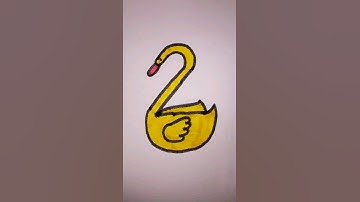 Duck drawing from 2 #numberdrawing #drawing #shorts