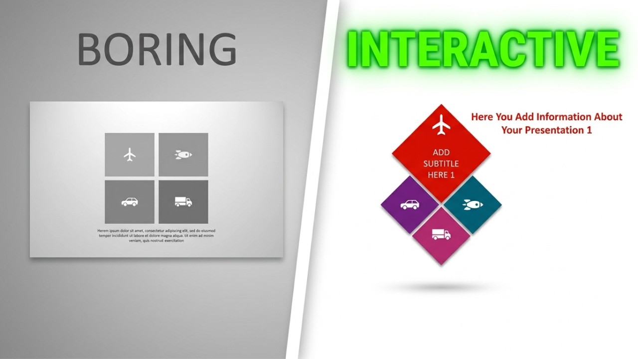 Create Interactive Four-Quadrant Infographic with Morph Transition ...