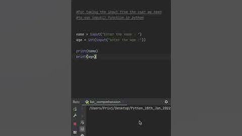 How to take Input from user in python