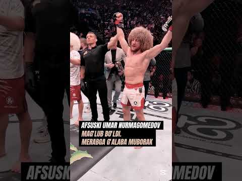 Afsuski Umar Nurmagomedov mag'lub bo'ldi. Merab Dvalishviliga g'alaba muborak bo'lsin #ufc #mma