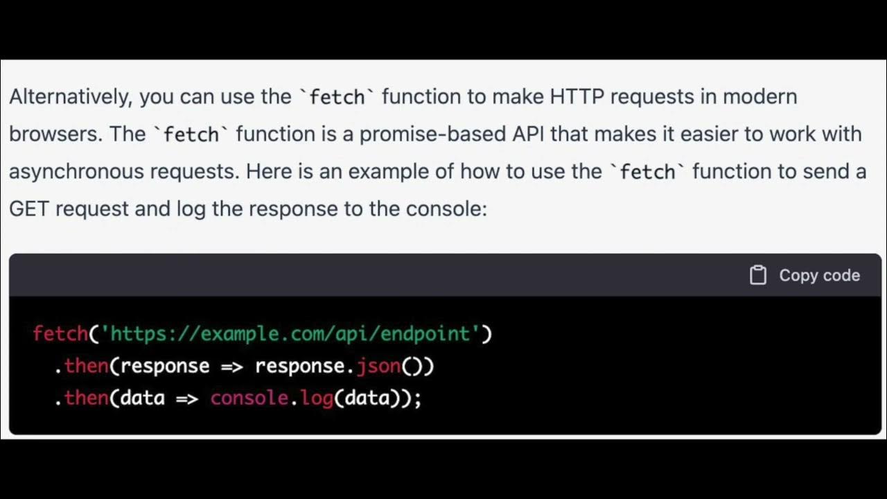 How to send http request using java script - YouTube