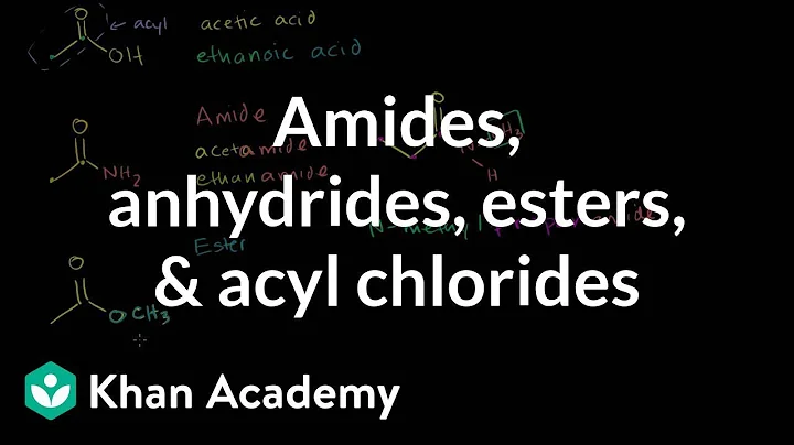 Amides, anhydrides, esters, and acyl chlorides | Organic chemistry | Khan Academy