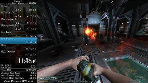 Doom 3 - Lost Mission speedrun in 0:21:50 (time without loads)