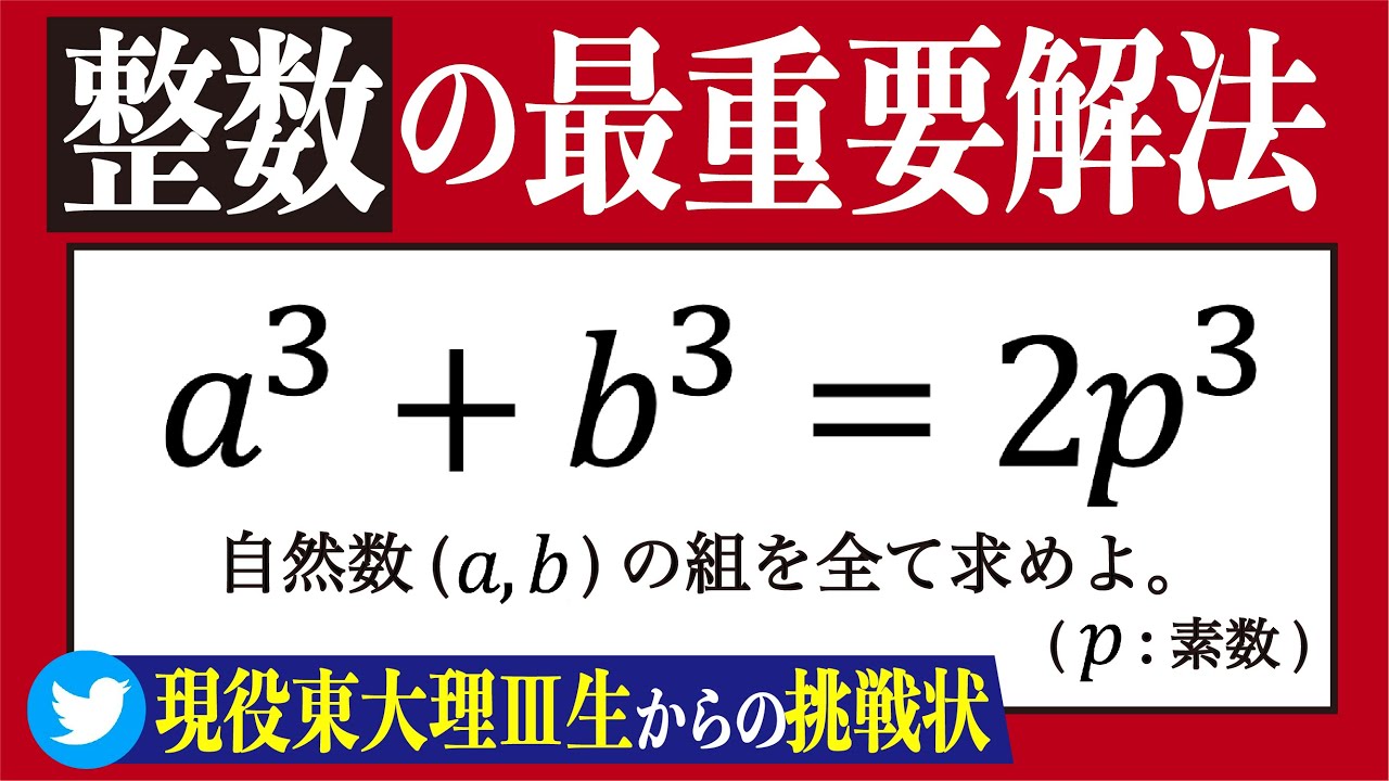 整数の最重要解法【東大理Ⅲ生からの挑戦状】 - YouTube