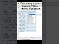 How to Remove Spaces inexcel | Trim | remove space from excel cell #excel #shorts