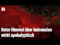 Blutrote Wolken über Indonesien: Dramatisches Naturschauspiel nach Starkregen erklärt