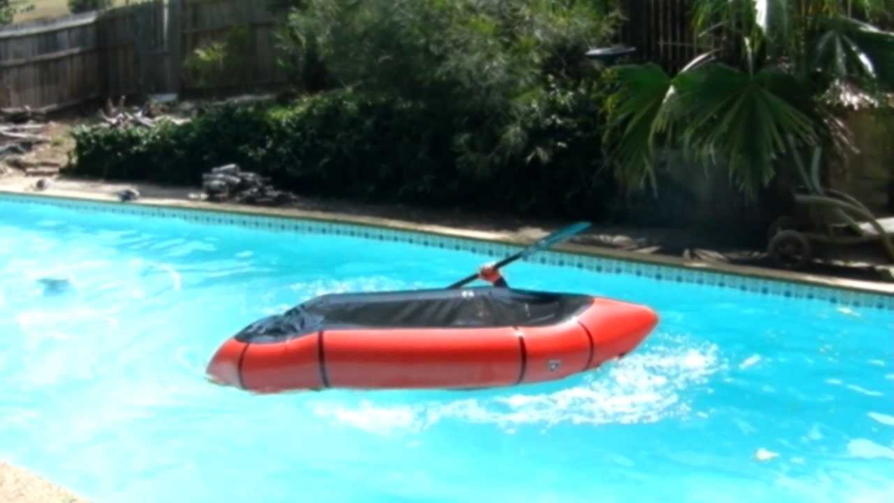 Rolling a packraft (left and right)