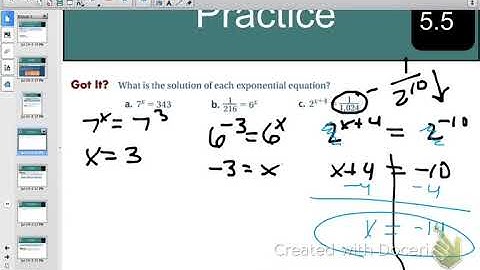 5.5 - Exponential Equations