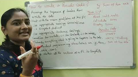 Pseudo Code||C-Language Both in Telugu And English||Telugu Scit Tutorial