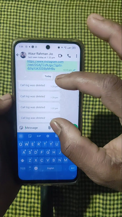 WhatsApp call log was deleted short video #calllogwasdeleted