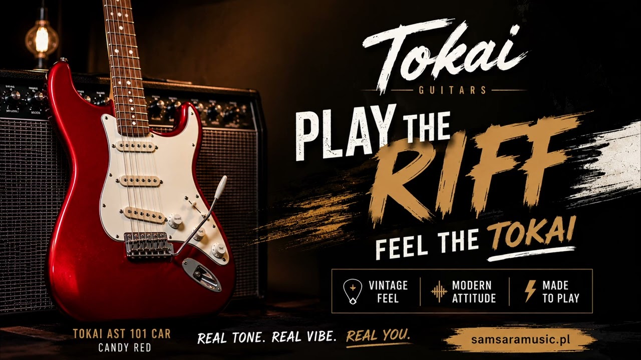 TOKAI Candy Red / Crunchy Strat Riff Demo Gitara Elektryczna - YouTube
