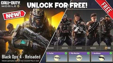 unlock free black ops operator skills - war machine,purifier & annihilator in codm