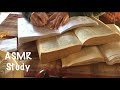 ASMR Page turning, writing, studying vocabulary  (No Talking) crinkly pages
