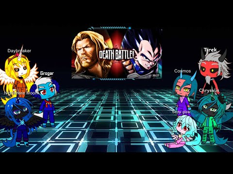 Mlp villains react to Thor vs Vegeta (Death Battle).