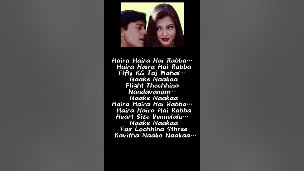 Haira haira hai rabba song💖🎶||Jeans movie||Whatsup status|| - YouTube