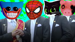 Huggy Wuggy & Spider-Man & Maxwell Cat & Roblox Piggy - Coffin Dance song (Remix)