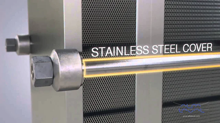 Tightening bolt cover on Alfa Laval multi section hygienic gasketed plate heat exchanger