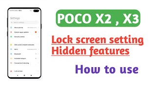 POCO X2 , X3 , Lock screen setting Hidden features tips and tricks screenshot 4