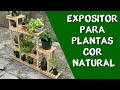 Expositor de plantas cor natural