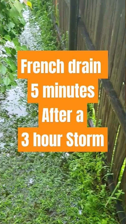 French drain 5 Minutes after a Storm| French drain in Action Longwood Fl