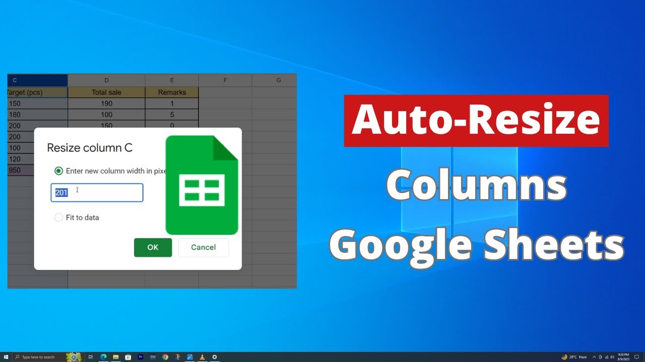 How to Auto Resize Columns in Google Sheets - YouTube