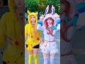 Pikachu & Sylveon Battle Dance ❤️😍 Pokemon Cosplay #shorts