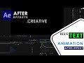 After effects 2022 | Basic Text Animation | Intro