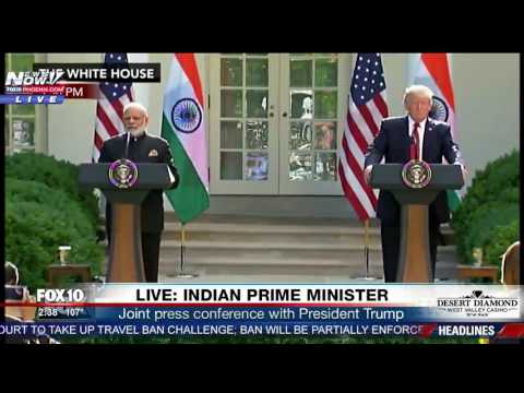 WATCH: President Trump Holds Press Conference With Indian Prime Minsiter (FNN)