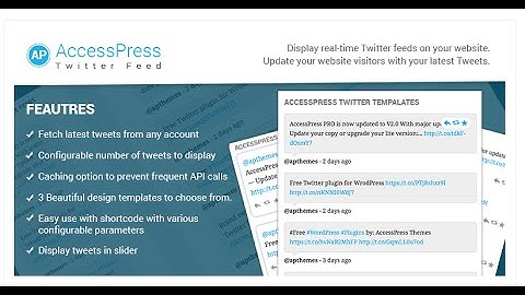 AccessPress Twitter Feed - Free WordPress Twitter Plugin (Introduction Video) | WordPress Tutorial