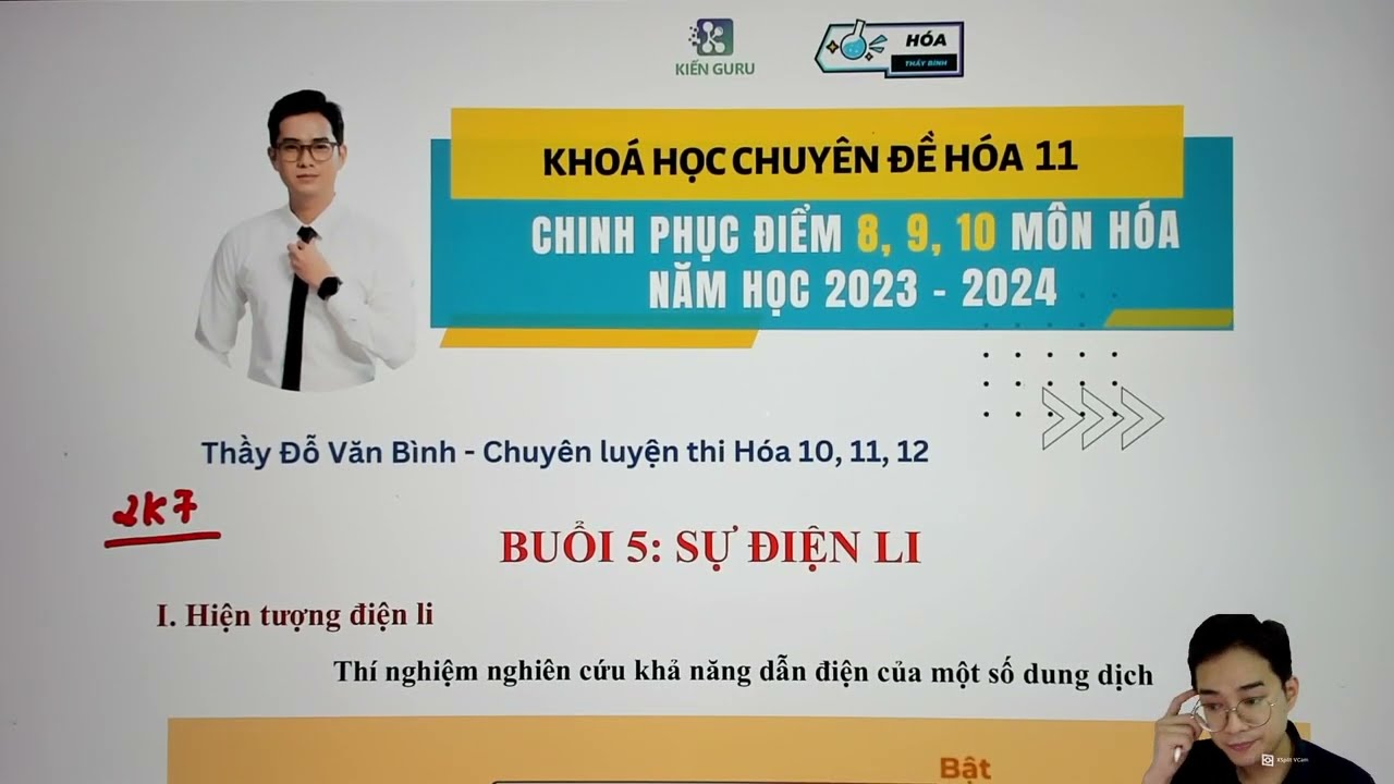 BÀI 2 - SỰ ĐIỆN LI - HÓA 11 (CHƯƠNG TRÌNH MỚI)